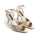 Elis Heeled Sandals - Gold