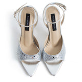 Elis Heeled Sandals - Silver