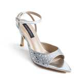 Elis Heeled Sandals - Silver