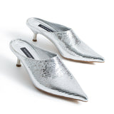 Jina Mules - Silver