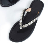 Jona Flat Sandals - Black