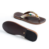 Jona Flat Sandals - Brown