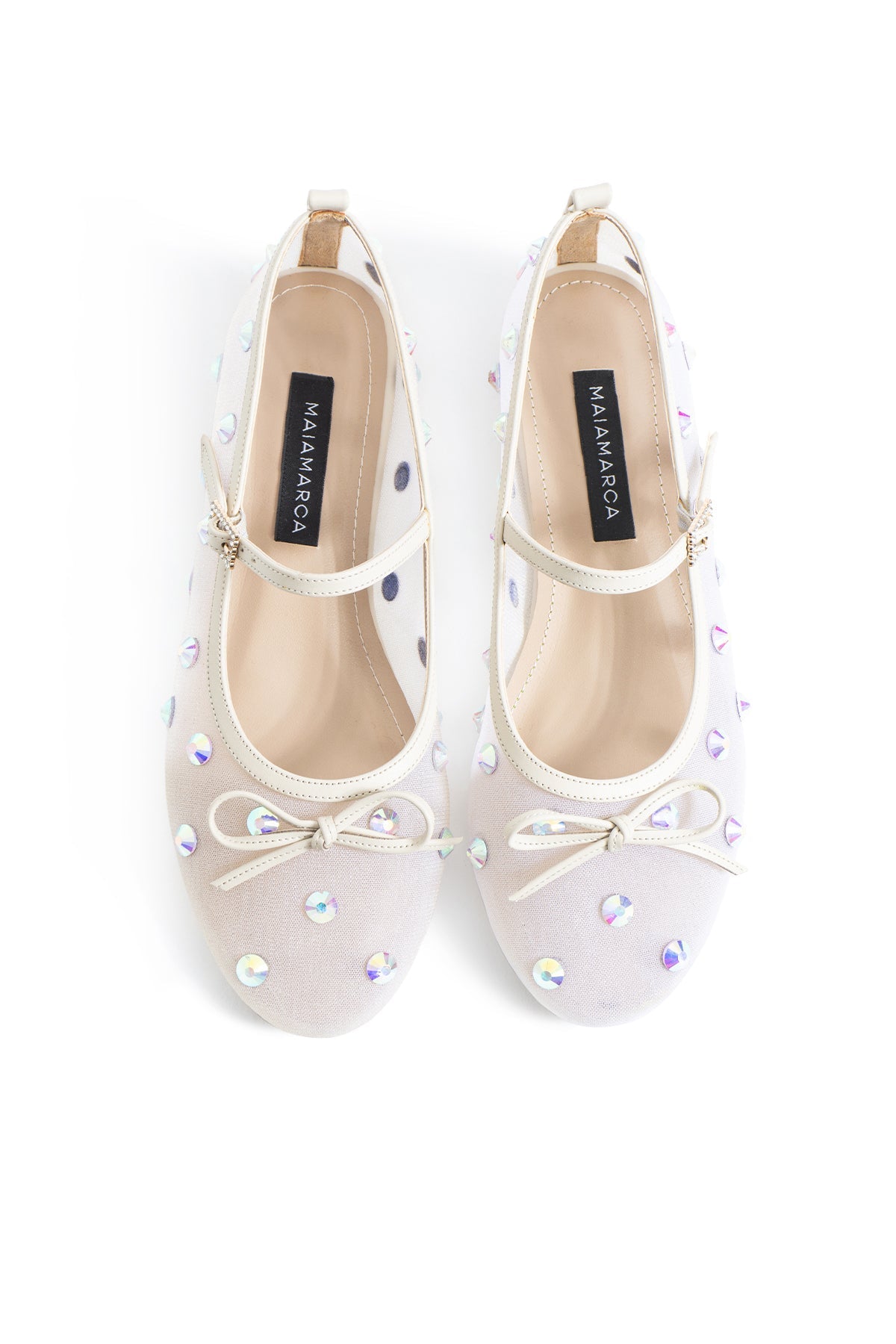 Lisa Mesh Ballerinas - Beige