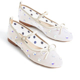 Lisa Mesh Ballerinas - Beige