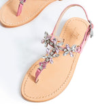 Maia Aster Crystal Sandals - Pink