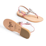 Maia Aster Crystal Sandals - Pink