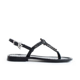 Maia Elia Crystal Sandals - Black
