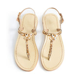 Maia Lior Crystal Sandals - Gold