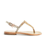 Maia Lior Crystal Sandals - Gold