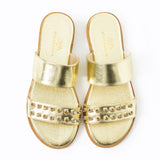 Maia Liva Crystal Sandals - Gold