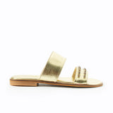 Maia Liva Crystal Sandals - Gold