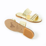 Maia Liva Crystal Sandals - Gold