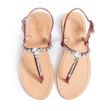 Maia Nova Crystal Sandals - Burgundy
