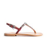 Maia Nova Crystal Sandals - Burgundy