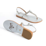 Maia Nova Crytsal Sandals - Silver