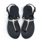 Maia Nova Crystal Sandals - Black
