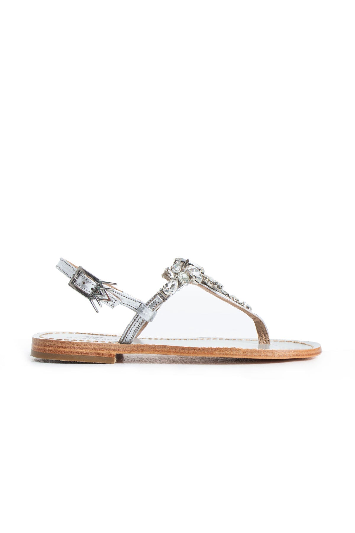 Maia Oria Crystal Sandals - Silver