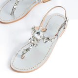 Maia Oria Crystal Sandals - Silver