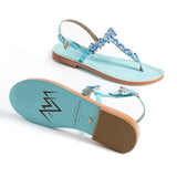 Maia Sette Crystal Sandals - Blue