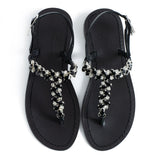 Maia Sette Crytsal Sandals - Black