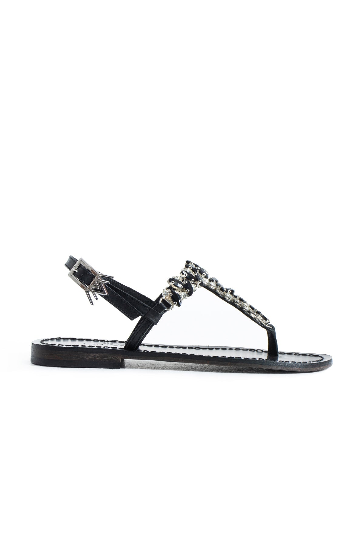 Maia Sette Crytsal Sandals - Black