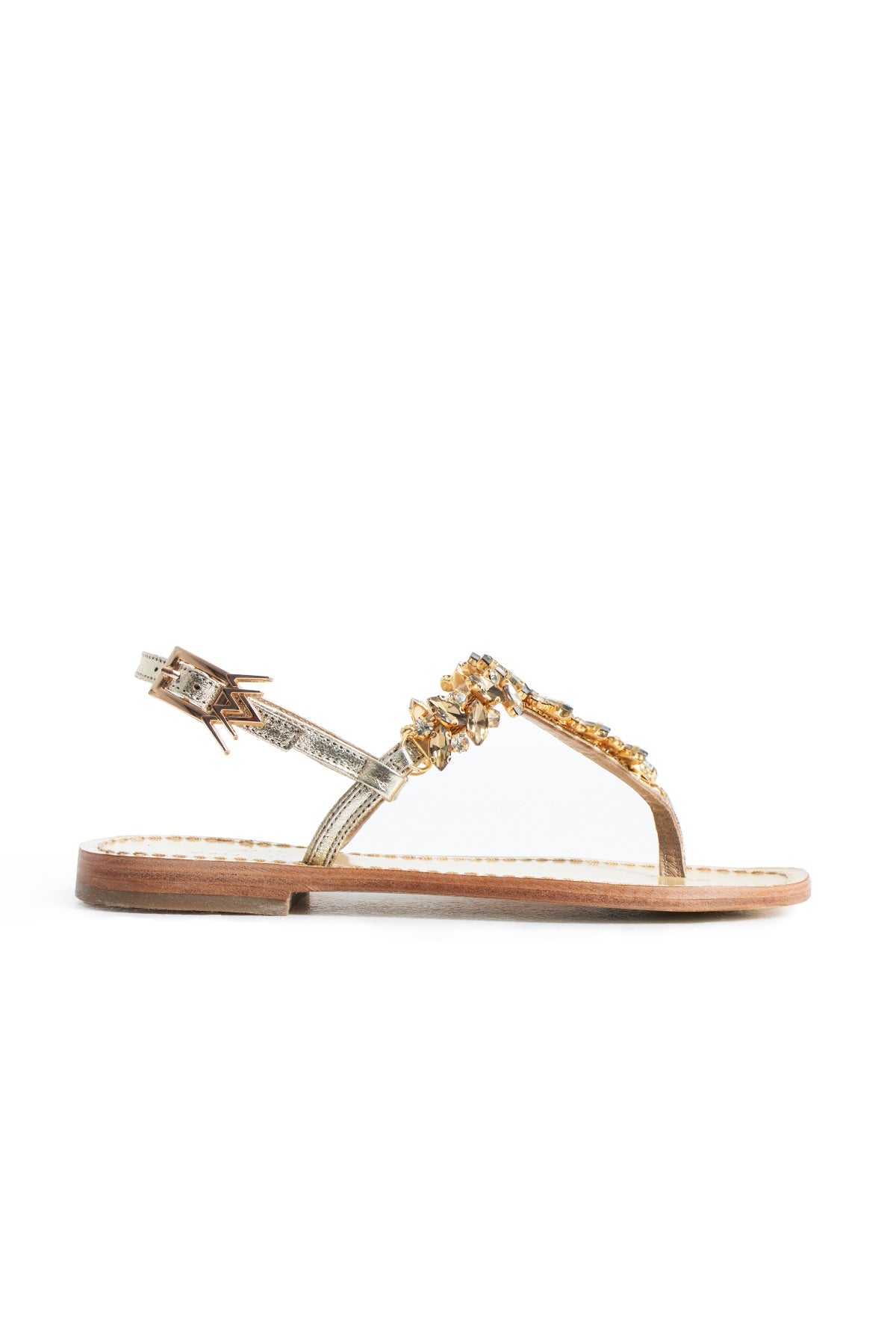 Maia Sette Crystal Sandals - Gold