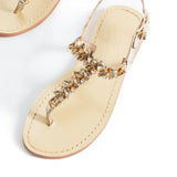 Maia Sette Crystal Sandals - Gold