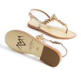 Maia Sette Crystal Sandals - Gold