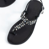 Maia Sette Crystal Sandals - Anthracite