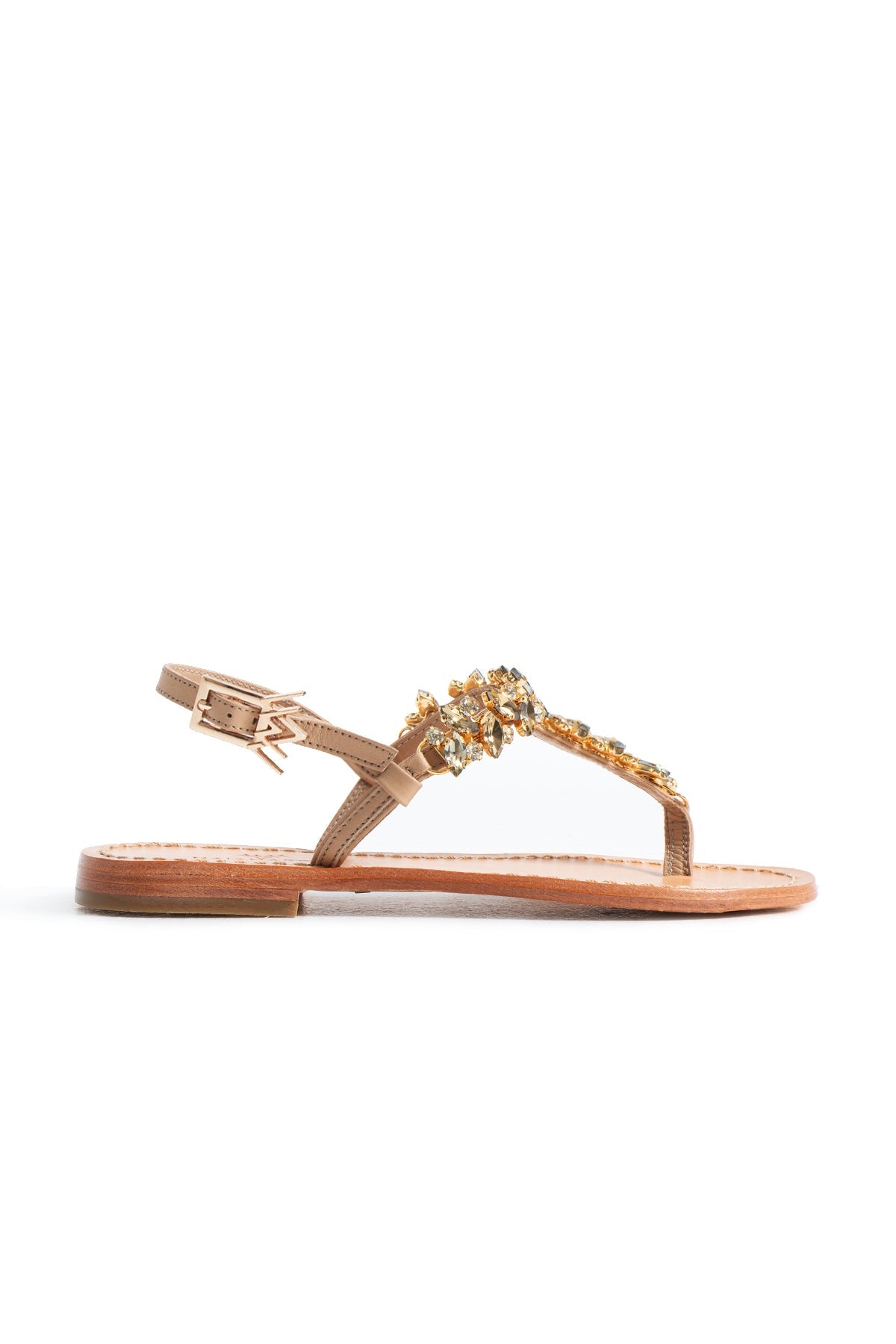 Maia Sette Crystal Sandals - Beige
