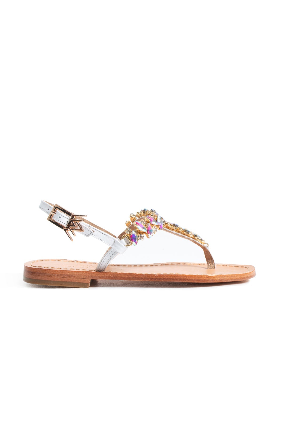 Maia Sette Crystal Sandals - White