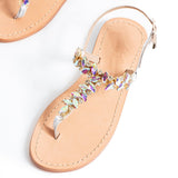 Maia Sette Crystal Sandals - White