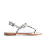 Maia Sette Crystal Sandals - Silver