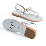 Maia Sette Crystal Sandals - Silver
