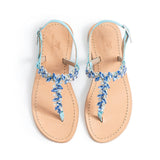 Maia Sette Crytsal Sandals - Natural Blue