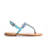 Maia Sette Crytsal Sandals - Natural Blue