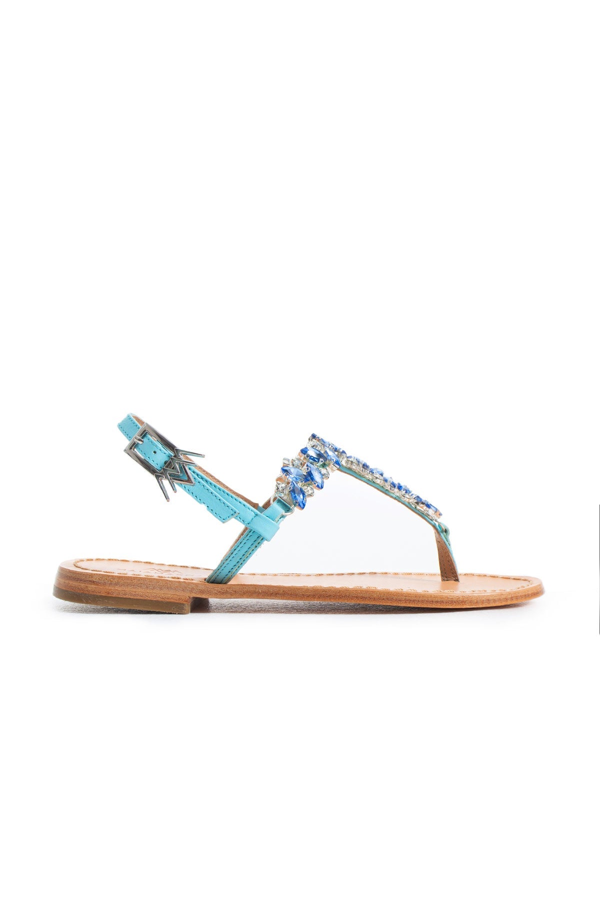 Maia Sette Crytsal Sandals - Natural Blue