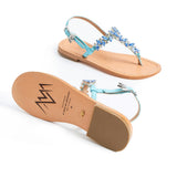 Maia Sette Crytsal Sandals - Natural Blue