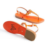 Maia Sette Crytsal Sandals - Orange
