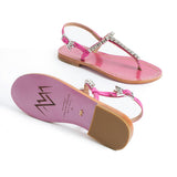 Maia Tila Crystal Sandal - Pink