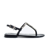 Maia Tila Crystal Sandals - Black