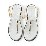 Maia Vega Crystal Sandals - Silver
