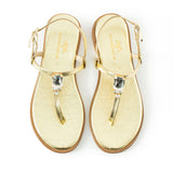 Maia Vega Crystal Sandals - Gold