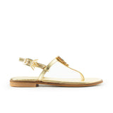 Maia Vega Crystal Sandals - Gold