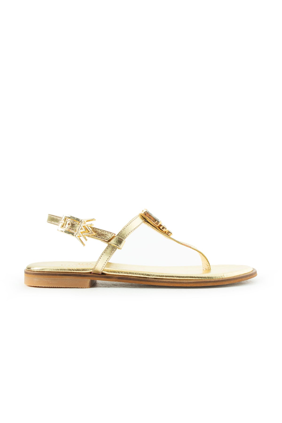 Maia Vega Crystal Sandals - Gold