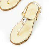 Maia Vega Crystal Sandals - Gold
