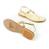 Maia Vega Crystal Sandals - Gold