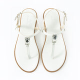 Maia Vega Crystal Slippers - White