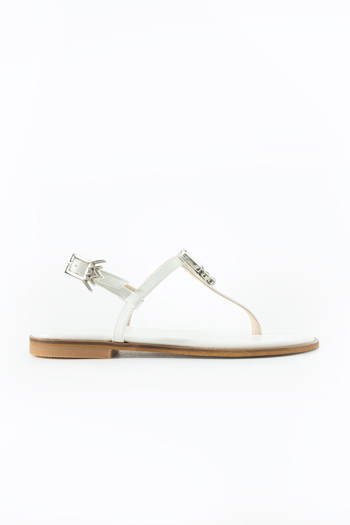 Maia Vega Crystal Slippers - White
