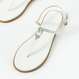 Maia Vega Crystal Slippers - White